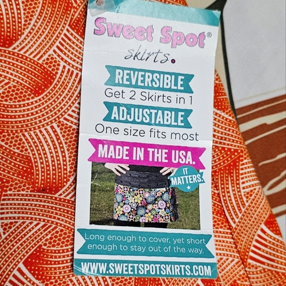 SWEET SPOT | NWT! REVERSIBLE\ADJUSTABLE ATHLETIC WALKING SKIRT -FITS SIZ… - Picture 9 of 14